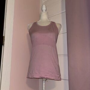 Pink Fitted Lululemon Tank Top with Scoop Neckline